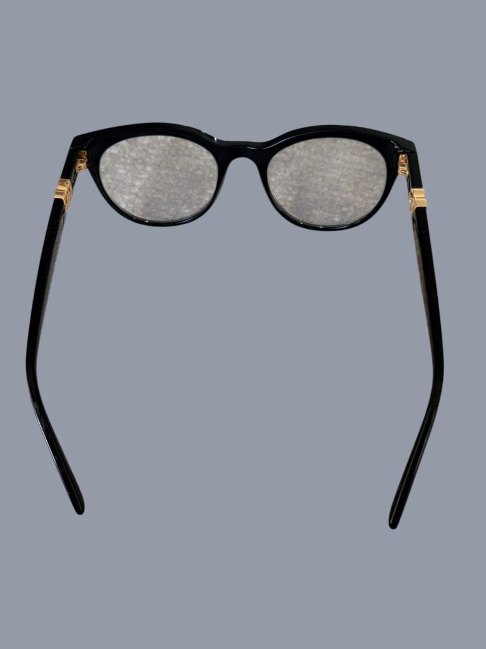 Dolce & Gabbana DG Logo Eyeglass Frames Black Gold Designer Optical Glasses/Case - Picture 8 of 11